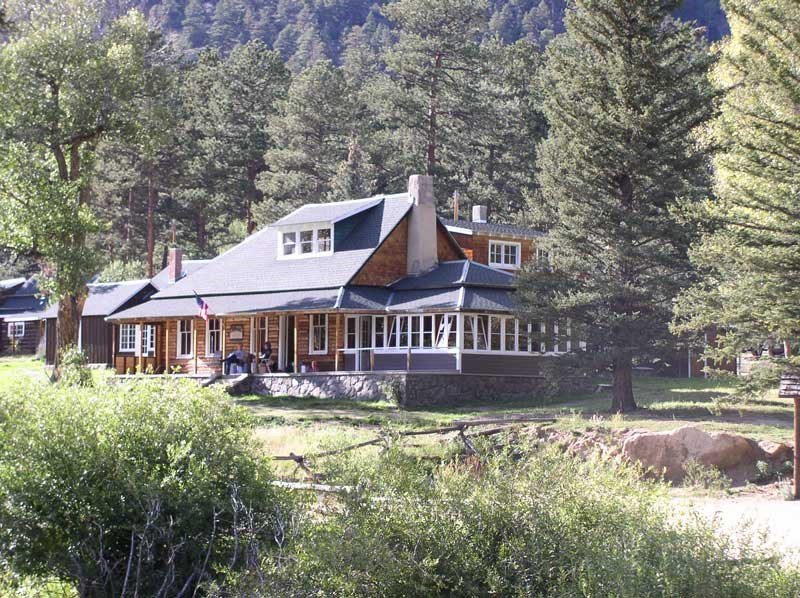 McGraw Ranch buildings among pines